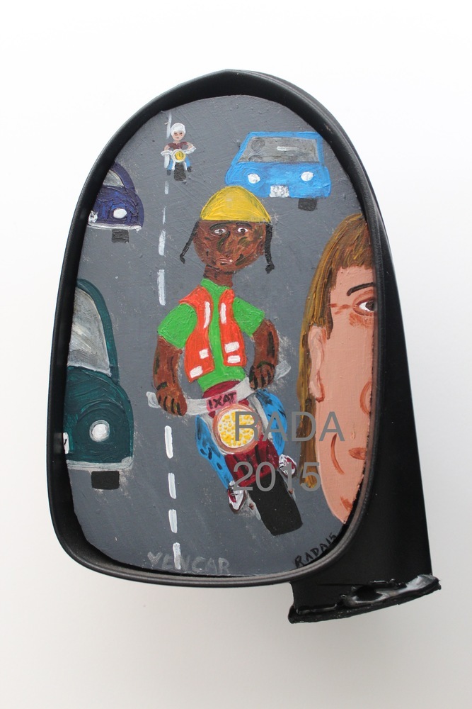 <b>CCS Retro 2</b><br>Técnica: Acrilico sob madera en carcaza retrovisor