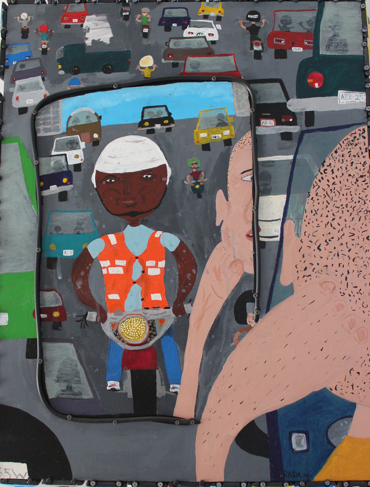 <b>Caracas Retro</b><br>Técnica: Tecnica mixa, acrilico sobre contraenchapado<br>Dimensiones: 81x61cm<br>Año: 2013