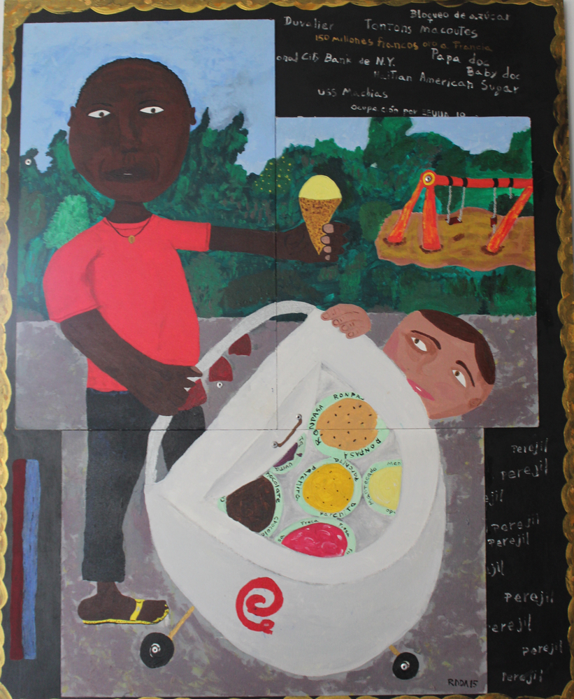 <b>Heladero/ Haiti en Caracas</b><br>Técnica: Acrilico<br>Dimensiones: 105x85cm<br>Año: 2015