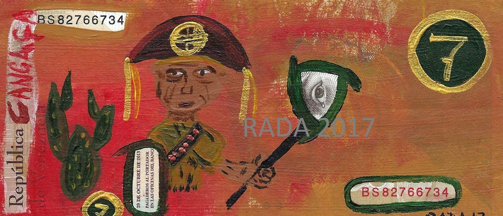 <b>Sertao7</b><br>Técnica: Acrílico sobre cedula<br>Dimensiones: 7x15,5cm<br>Año: 2017