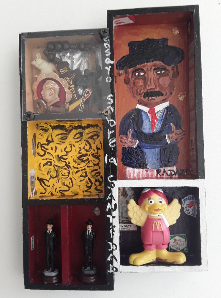 <b>Ensayo de Santidad</b><br>Técnica: Ensamblaje en cajas de madera<br>Año: 2021