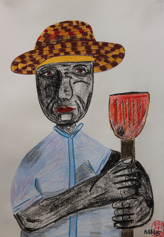 <b>Victorino Ponce</b><br>Técnica: Creyones y caboncillo sobre papel<br>Dimensiones: 30x41,5cm<br>Año: 2015