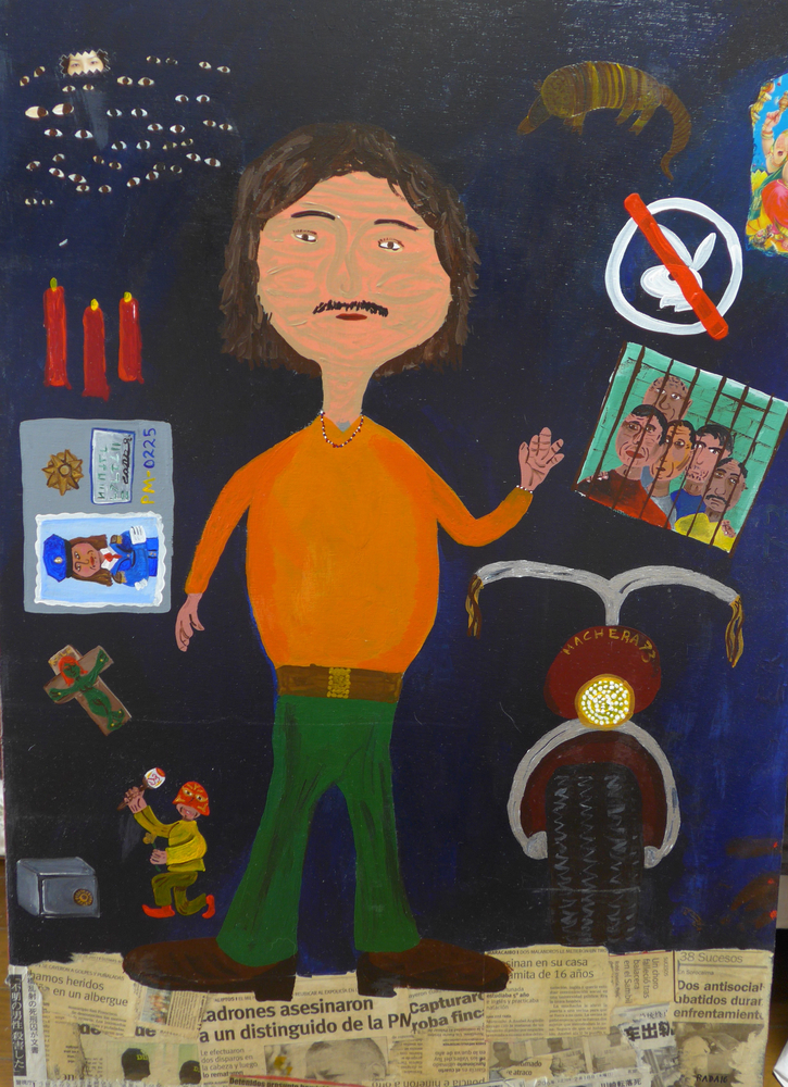 <b>Manchera (Corte Kale)</b><br>Técnica: Acrílico sobre contrachapado<br>Año: 2016