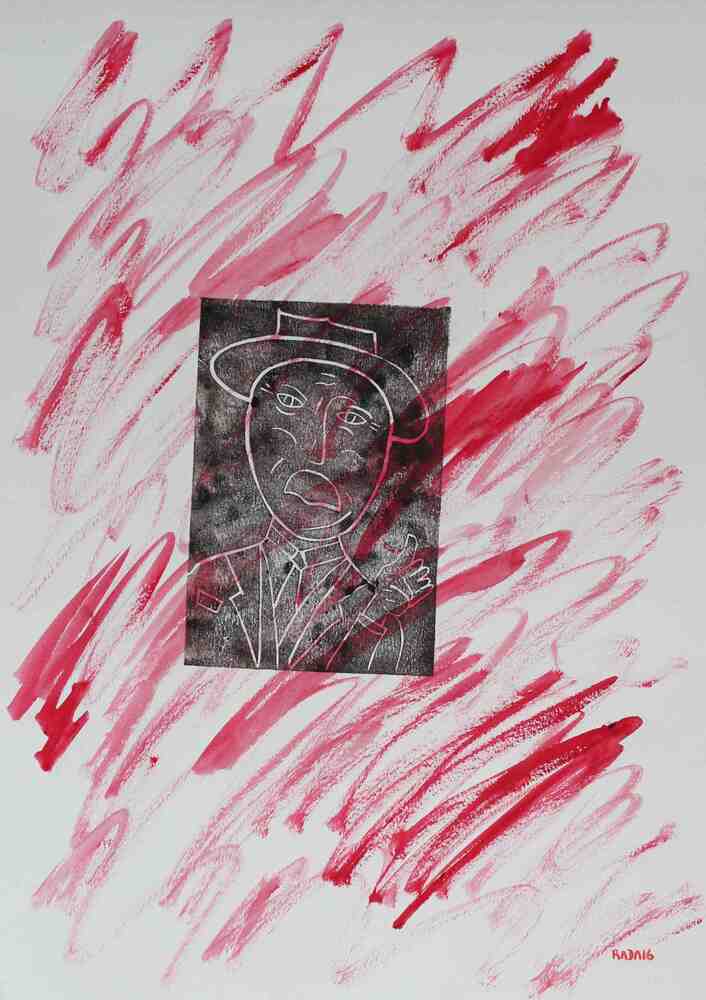 <b>7</b><br>Técnica: Sellos, tinta sobre papel y acrilicos